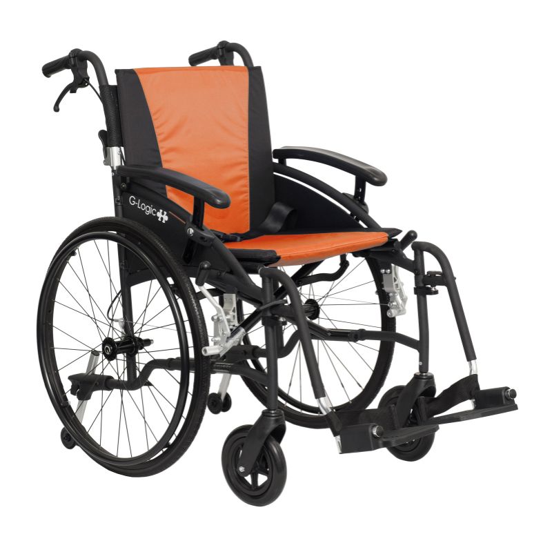 ExcelG-LogicwheelchairOrangeBlack