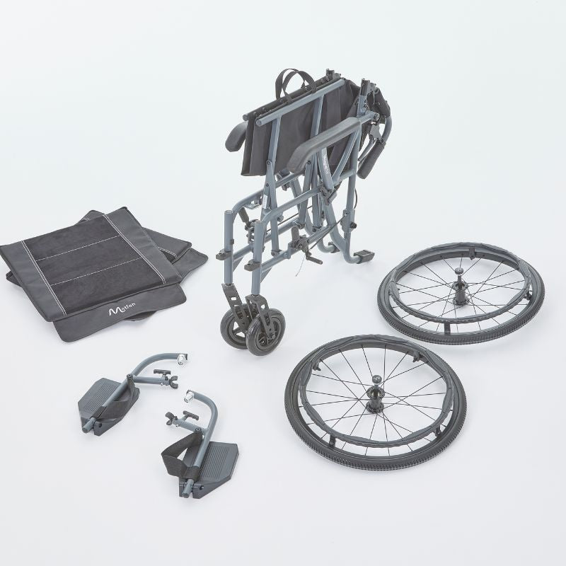 Magnelite Self Propelled Wheelchair Grey - Mobility Confidence